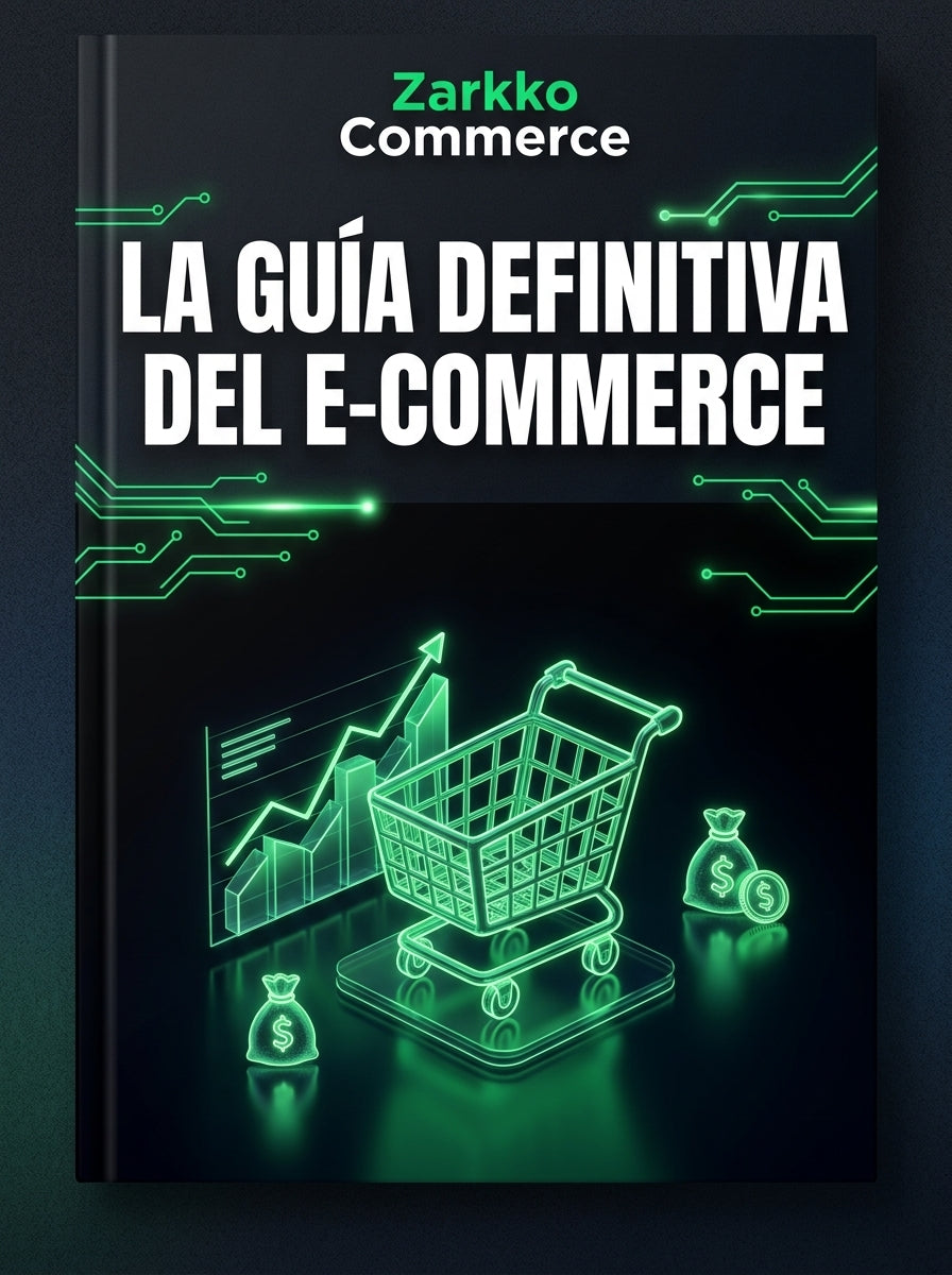 Portada de la guía digital El Manual Definitivo del E-Commerce y Tiendas Llave en Mano, de Zarkko